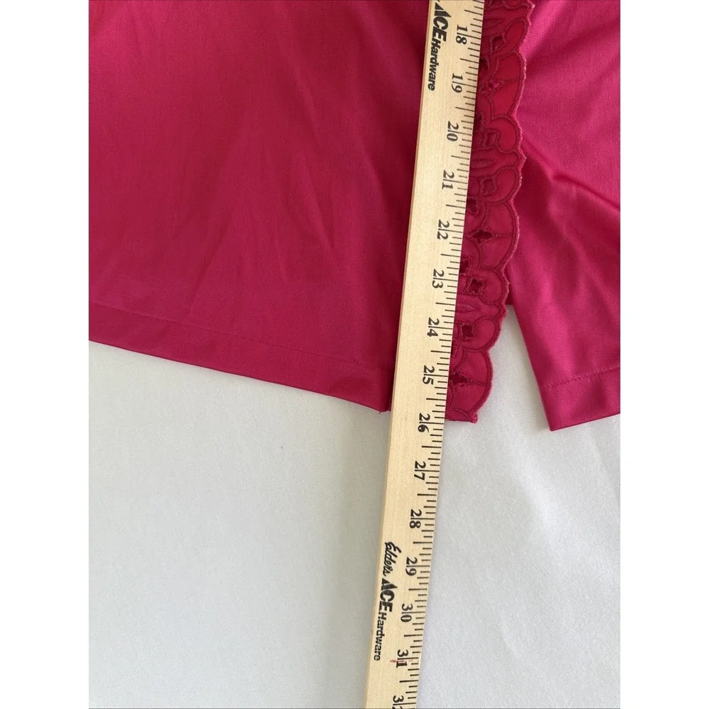 Vintage VANITY FAIR‎ Fuchsia Vibrant Red Hot Pink Lounge Set Pajamas Sz Small